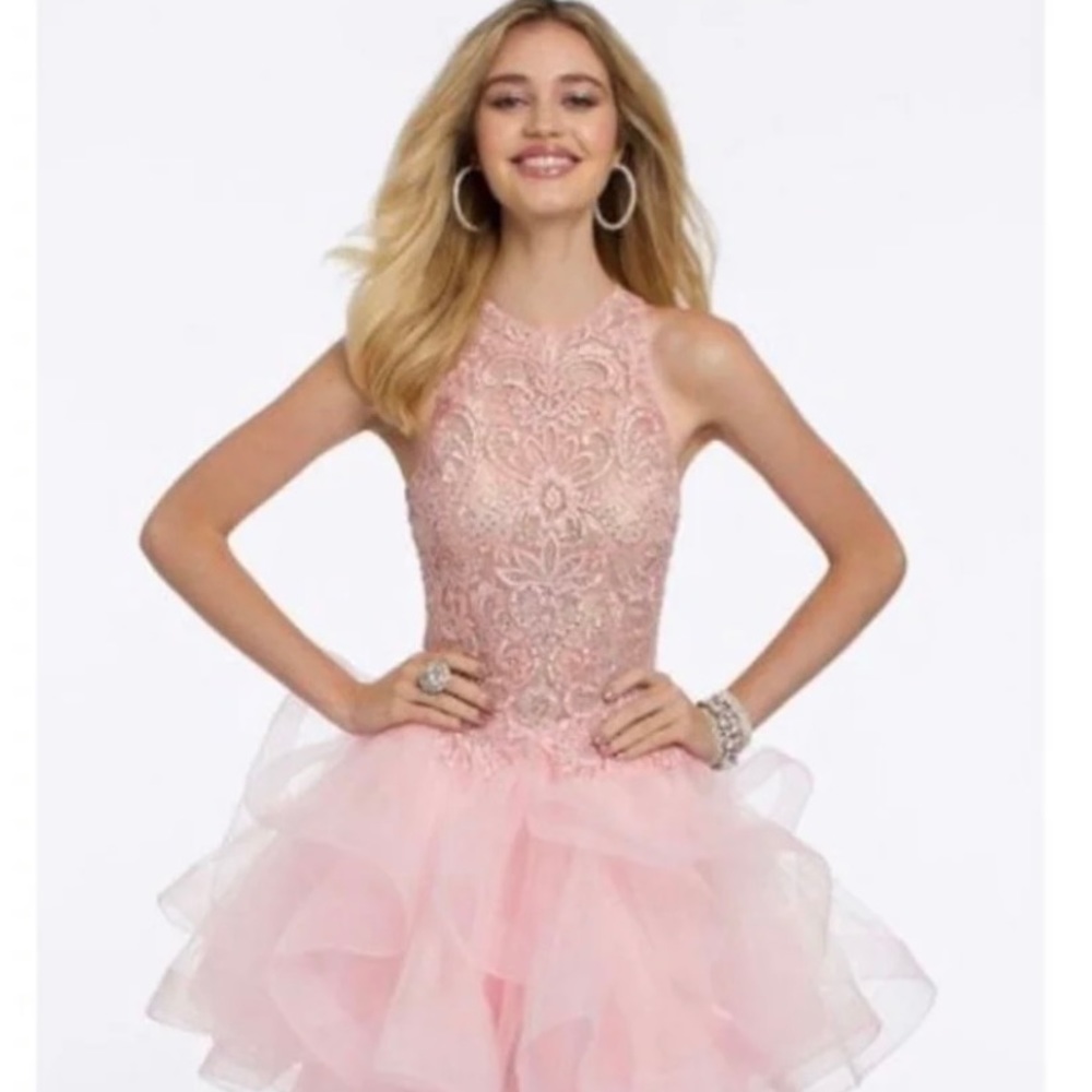 camille la vie pink prom/homecoming dress